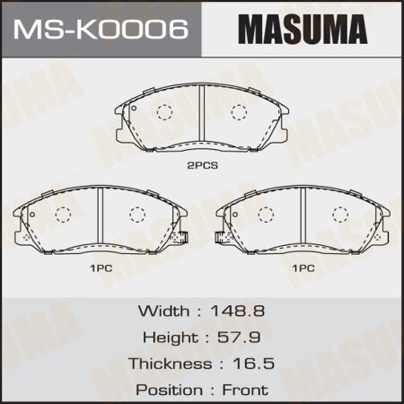 Brake pads Masuma, MS-K0006