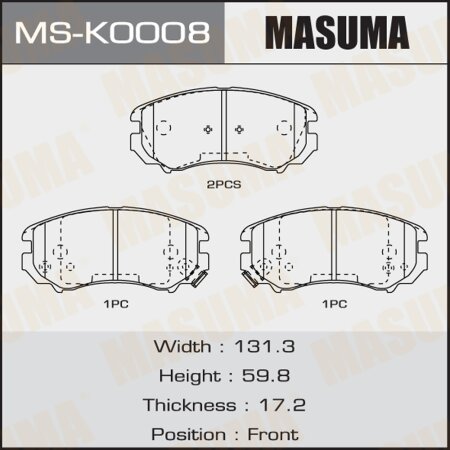 Brake pads Masuma, MS-K0008