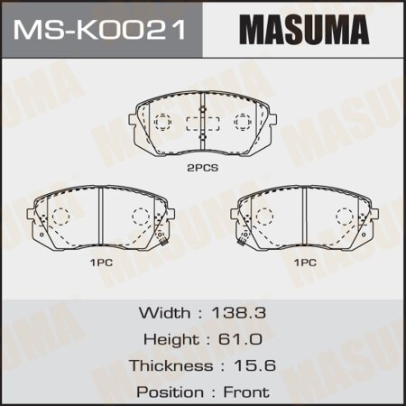 Brake pads Masuma, MS-K0021