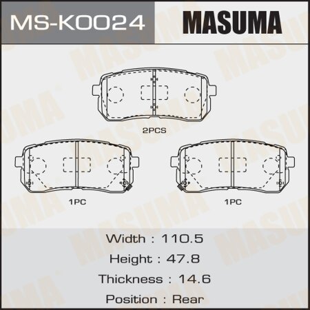 Brake pads Masuma, MS-K0024