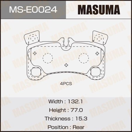 Brake pads Masuma, MS-E0024