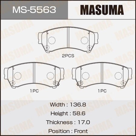 Brake pads Masuma, MS-5563