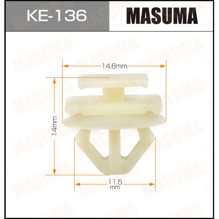 Retainer clip Masuma plastic, KE-136