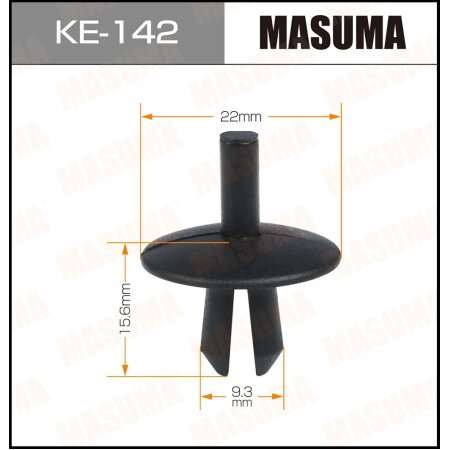 Retainer clip Masuma plastic, KE-142