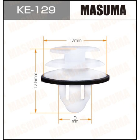 Retainer clip Masuma plastic, KE-129