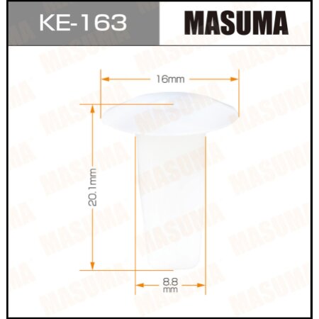 Retainer clip Masuma plastic, KE-163