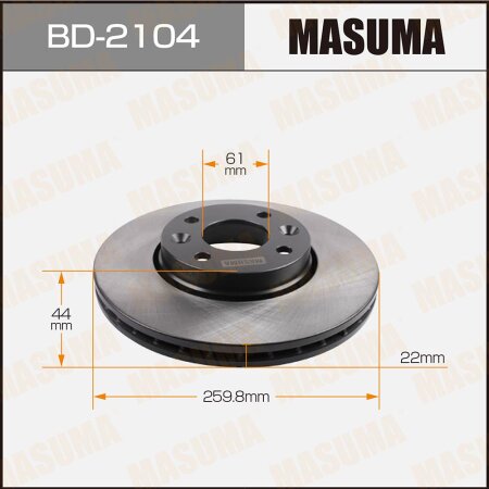 Brake disk Masuma, BD-2104