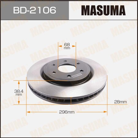 Brake disk Masuma, BD-2106