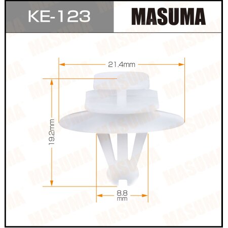 Retainer clip Masuma plastic, KE-123