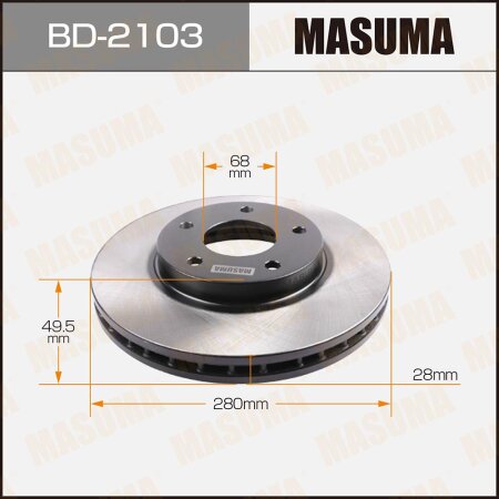 Brake disk Masuma, BD-2103