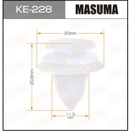 Retainer clip Masuma plastic, KE-228