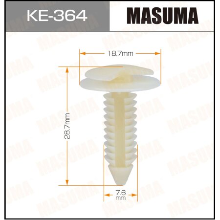 Retainer clip Masuma plastic, KE-364