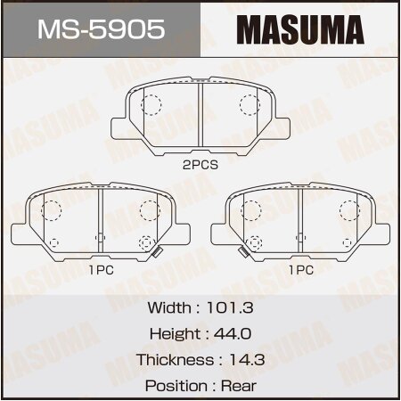 Brake pads Masuma, MS-5905