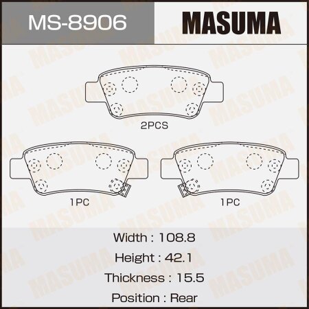 Brake pads Masuma, MS-8906