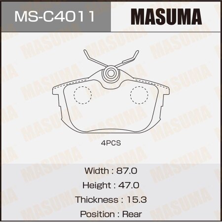 Brake pads Masuma, MS-C4011