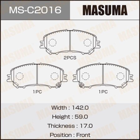 Brake pads Masuma, MS-C2016