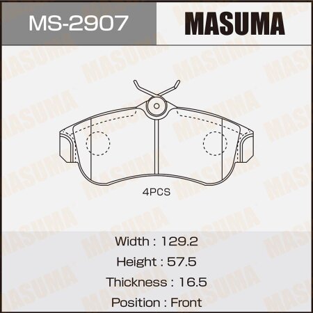 Brake pads Masuma, MS-2907