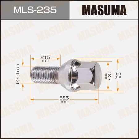 Wheel bolt Masuma M14x1.5(R), MLS-235