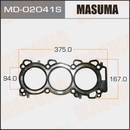 3-layer head gasket (metal-elastomer) Masuma, thickness 1,60mm, MD-02041S