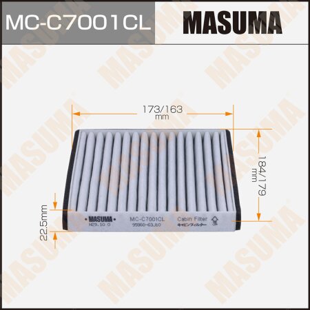 Cabin air filter Masuma charcoal, MC-C7001CL