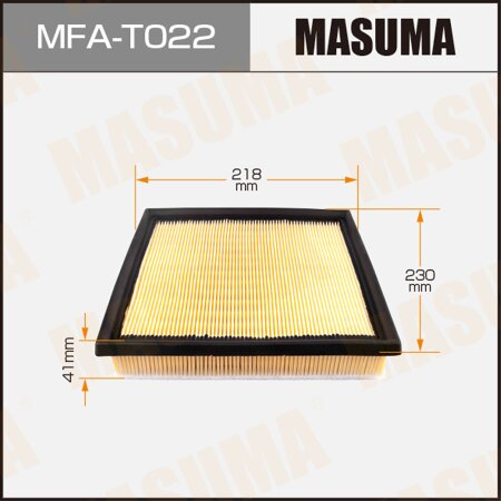 Air filter Masuma, MFA-T022