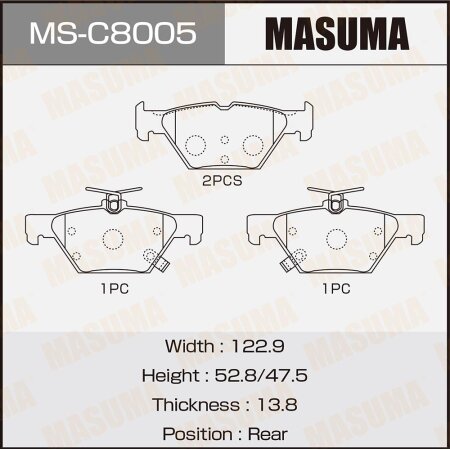 Brake pads Masuma, MS-C8005A