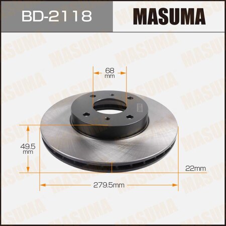 Brake disk Masuma, BD-2118