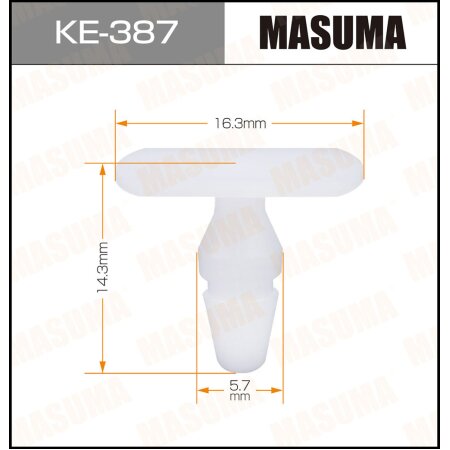 Retainer clip Masuma plastic, KE-387