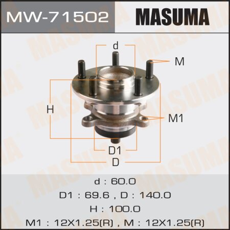 Wheel hub assembly Masuma, MW-71502