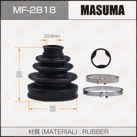 CV Joint boot Masuma (rubber), MF-2818