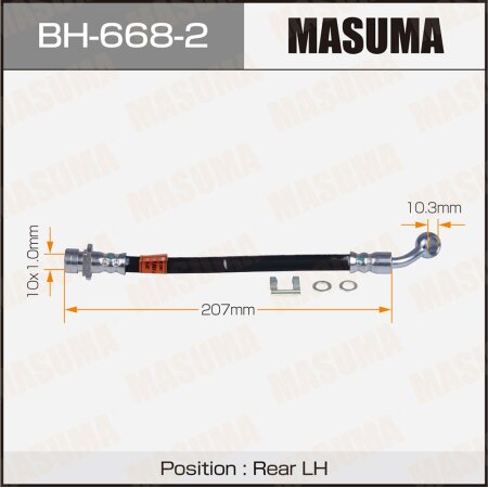 Brake hose Masuma, BH-668-2