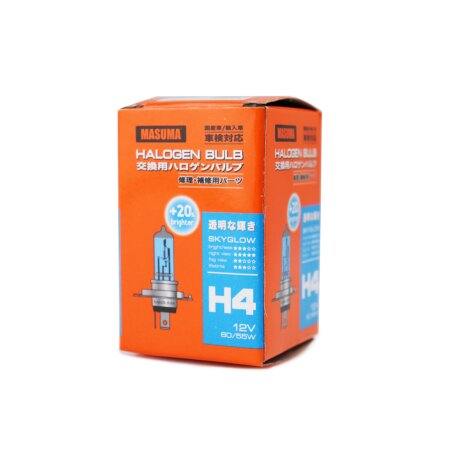 Hi-temp bulb Masuma BLUE SKYGLOW H4 12v 60/55W (4200K), L140