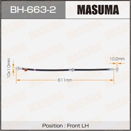 Brake hose Masuma, BH-663-2