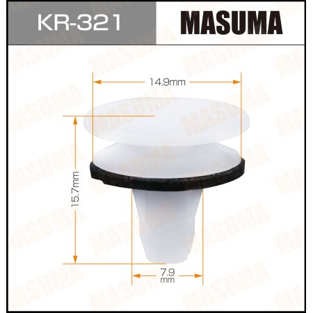 Retainer clip Masuma plastic, KR-321