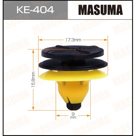 Retainer clip Masuma plastic, KE-404