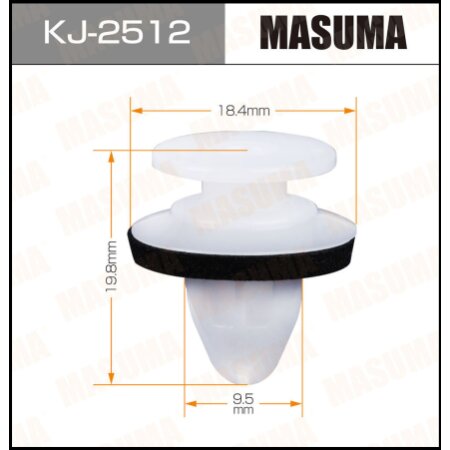 Retainer clip Masuma plastic, KJ-2512