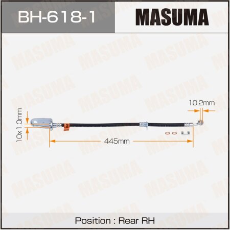 Brake hose Masuma, BH-618-1