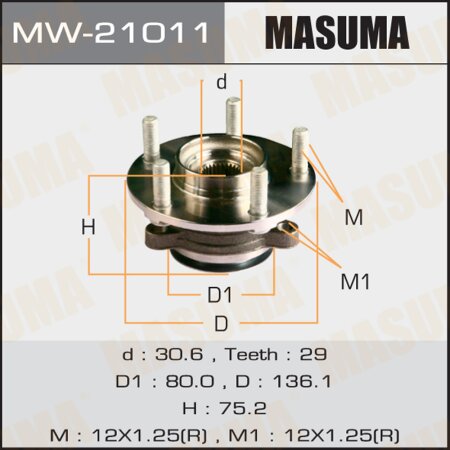 Wheel hub assembly Masuma, MW-21011