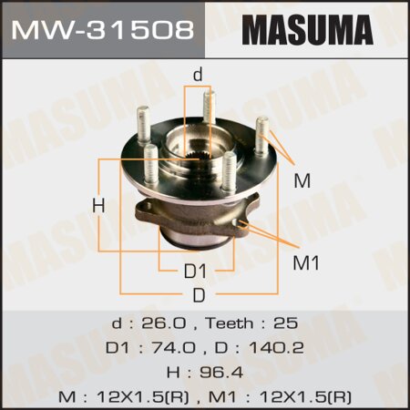 Wheel hub assembly Masuma, MW-31508