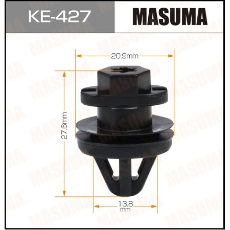 Retainer clip Masuma plastic, KE-427