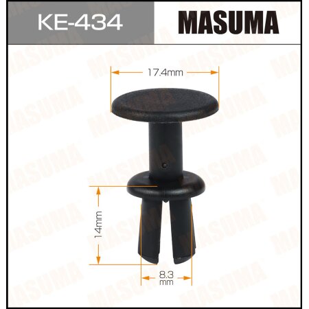 Retainer clip Masuma plastic, KE-434