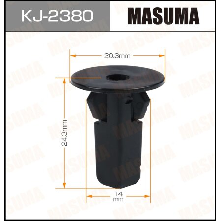 Retainer clip Masuma plastic, KJ-2380