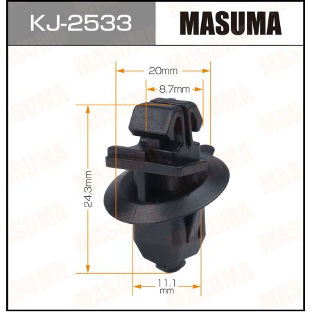 Retainer clip Masuma plastic, KJ-2533