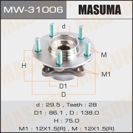 Wheel hub assembly Masuma, MW-31006