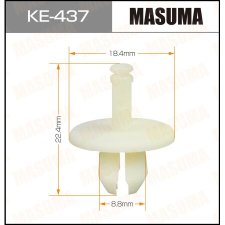 Retainer clip Masuma plastic, KE-437