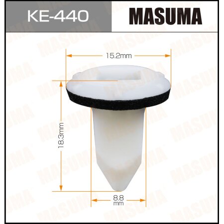 Retainer clip Masuma plastic, KE-440