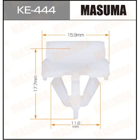 Retainer clip Masuma plastic, KE-444