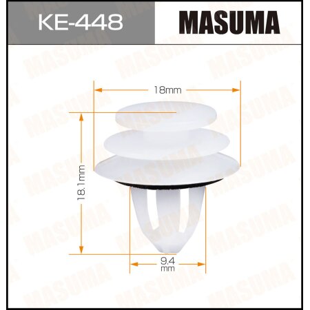 Retainer clip Masuma plastic, KE-448