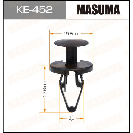 Retainer clip Masuma plastic, KE-452