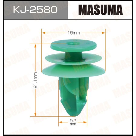 Retainer clip Masuma plastic, KJ-2580